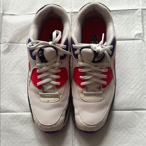 Nike Men’s ' White and Red Sneakers